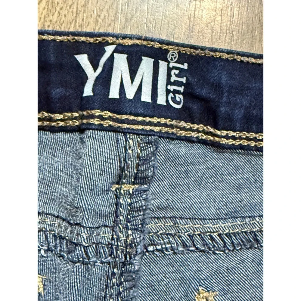 YMI Girl Jeans Girls Size 16 Dark Wash Denim Straight Leg Stretch Excellent